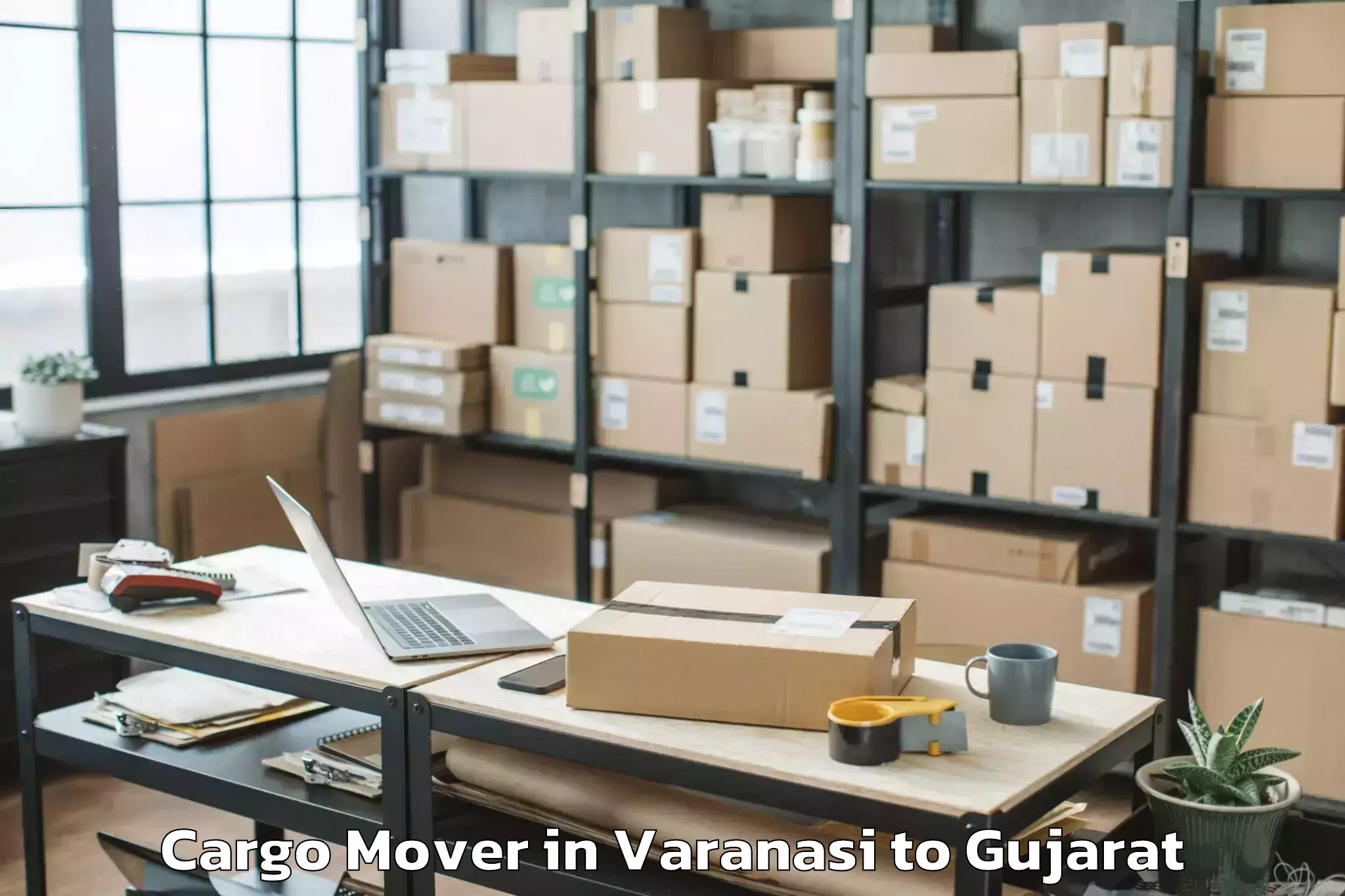 Professional Varanasi to Gujarat Ayurved University Jam Cargo Mover